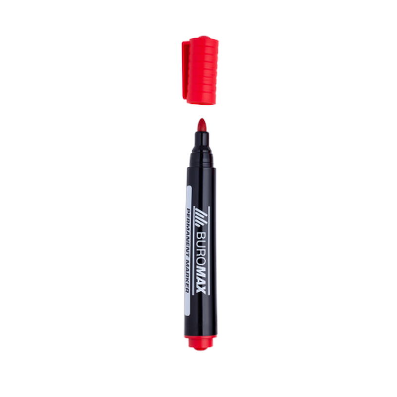 Маркер BUROMAX перманентний (BM.8700-05), червоний